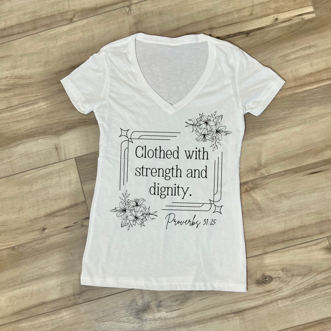 Proverbs 31:25 (Women's tshirt)